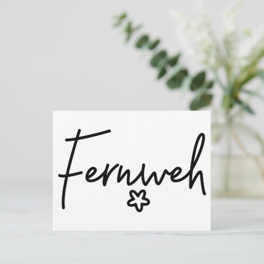 Cartes Pour Fêtes Annuelles Fernweh, Beaux mots allemands, Voyage, Allemagne (Debout devant)