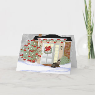 Cartes Pour Fêtes Annuelles Ferret Noël