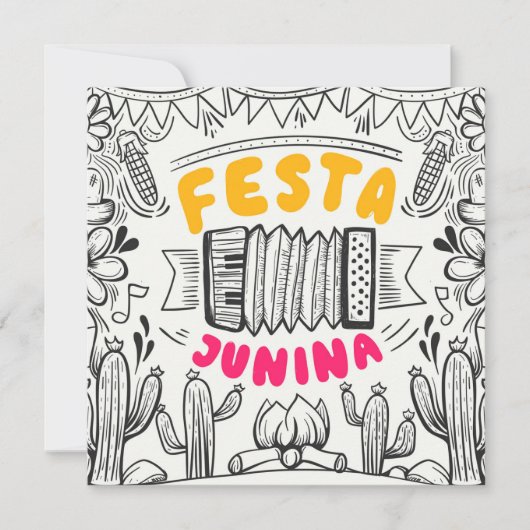 Cartes Pour Fêtes Annuelles Festa Junina (Devant)