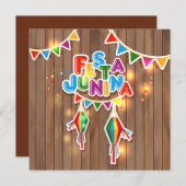 Cartes Pour Fêtes Annuelles Festa Junina (Devant / Derrière)