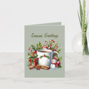 Cartes Pour Fêtes Annuelles Festif ajouter message cacao de Noël