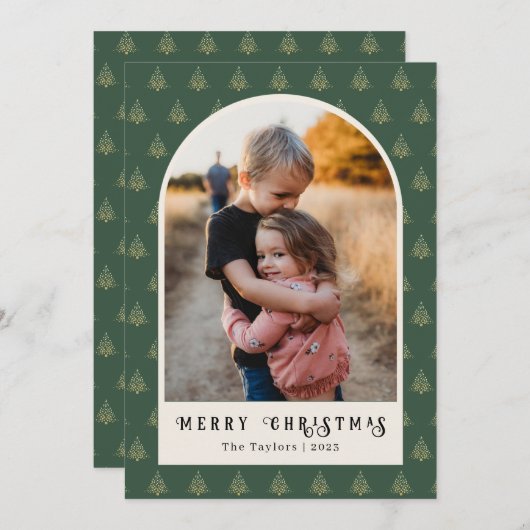 Cartes Pour Fêtes Annuelles Festif Arc de Noël (Devant / Derrière)