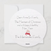 Cartes Pour Fêtes Annuelles Festif Blanc & Rouge Knit Reindeer (Dos)