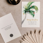 Cartes Pour Fêtes Annuelles Festif Business Logo de Noël Palm Tree
