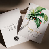 Cartes Pour Fêtes Annuelles Festif Business Logo de Noël Palm Tree