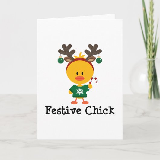 Cartes Pour Fêtes Annuelles Festif Chick (Devant)