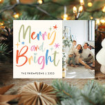 Cartes Pour Fêtes Annuelles Festif coloré Joyeux et Bright Photo Noël<br><div class="desc">Festif coloré Joyeux et Bright Family Photo Noël Carte de vacances</div>