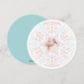 Cartes Pour Fêtes Annuelles Festif de Fnowflake (Devant / Derrière)