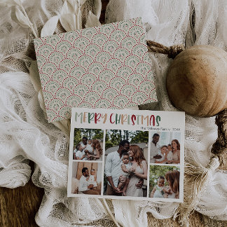 Cartes Pour Fêtes Annuelles Festif Décontracté coloré Noël Cinq photo