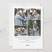 Cartes Pour Fêtes Annuelles Festif Dusty Blue Christmas Bow Ribbon 5 Photo (Dos)