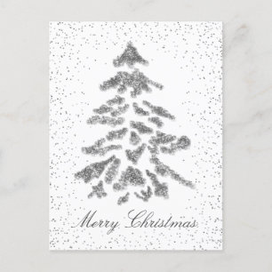 Cartes Pour Fêtes Annuelles Festif Elegant Silver Joyeux Noël