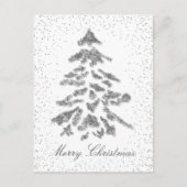 Cartes Pour Fêtes Annuelles Festif Elegant Silver Joyeux Noël (Devant)
