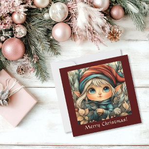 Cartes Pour Fêtes Annuelles Festif Elf de Noël personnalisable