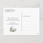 Cartes Pour Fêtes Annuelles Festif Feu vert de neige (Dos)