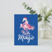 Cartes Pour Fêtes Annuelles Festif flamant rose de Noël (Debout devant)