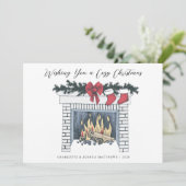 Cartes Pour Fêtes Annuelles Festif foyer confortable Simple Pays Noël H (Debout devant)