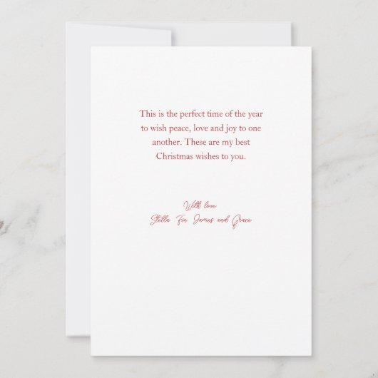 Cartes Pour Fêtes Annuelles Festif hiver scène plus joli Noël (Dos)