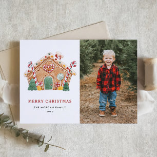 Cartes Pour Fêtes Annuelles Festif Maison en pain d'épices Noël