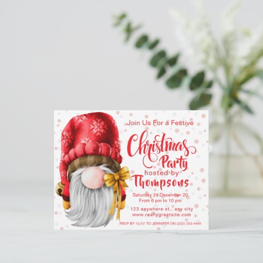 Cartes Pour Fêtes Annuelles Festif mignon Santa Clause fête de Noël (Debout devant)