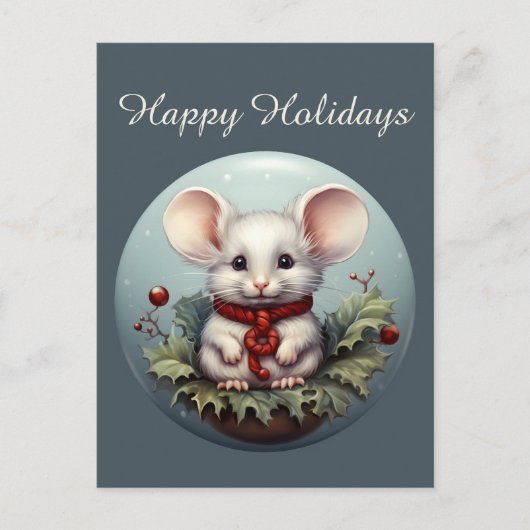 Cartes Pour Fêtes Annuelles Festif Noël ajouter le texte Pays souris (Devant)