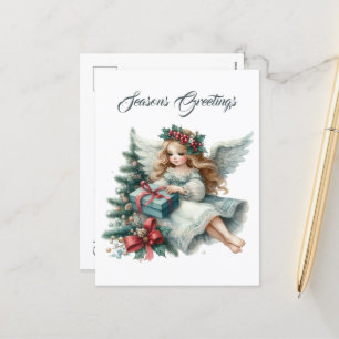 Cartes Pour Fêtes Annuelles Festif Noël Angel ajouter un message