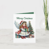 Cartes Pour Fêtes Annuelles Festif Noël Angel ajouter un message (Devant)