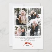 Cartes Pour Fêtes Annuelles Festif Noël Boho Red Bow Ribbon 5 Photo (Dos)
