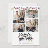 Cartes Pour Fêtes Annuelles Festif Noël Lumières Joyeuses Fêtes 4 Photo (Devant)