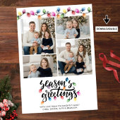 Cartes Pour Fêtes Annuelles Festif Noël Lumières Joyeuses Fêtes 4 Photo