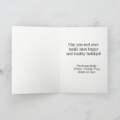 Cartes Pour Fêtes Annuelles Festif Noël Noël Noël Holly Wreath Monogramme (Intérieur)