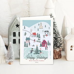 Cartes Pour Fêtes Annuelles Festif Noël Ville/Village