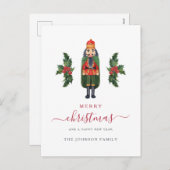 Cartes Pour Fêtes Annuelles Festif Nutcracker Joyeux Noël (Devant / Derrière)