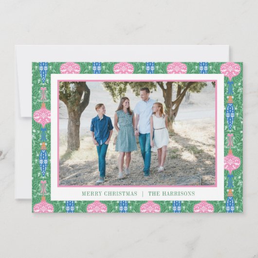 Cartes Pour Fêtes Annuelles Festif ornements de Noël Motif Photo (Devant)