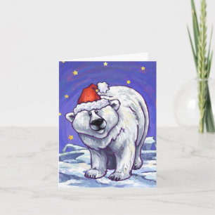 Cartes Pour Fêtes Annuelles Festif Ours polaire Noël