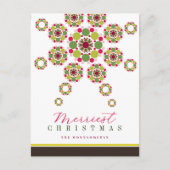 Cartes Pour Fêtes Annuelles Festif Red Green Merriest Christmas Star moderne (Devant)