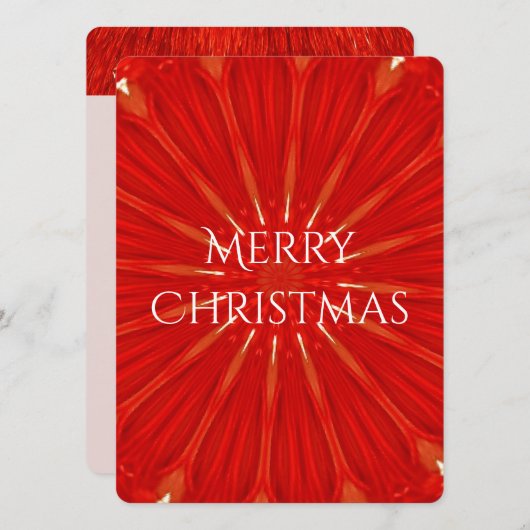 Cartes Pour Fêtes Annuelles Festif Rouge brillant lumières de Noël Kaleidoscop (Devant / Derrière)