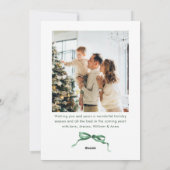 Cartes Pour Fêtes Annuelles Festif Sage vert Noël Bow Ribbon 2 Photo (Dos)