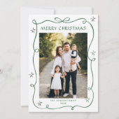 Cartes Pour Fêtes Annuelles Festif Sage vert Noël Bow Ribbon 2 Photo (Devant)