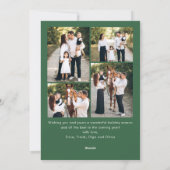 Cartes Pour Fêtes Annuelles Festif Sage vert Noël Bow Ribbon 5 Photo (Dos)