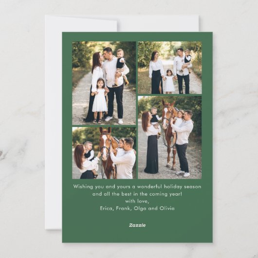 Cartes Pour Fêtes Annuelles Festif Sage vert Noël Bow Ribbon 5 Photo (Dos)