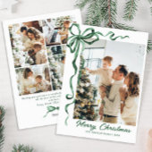 Cartes Pour Fêtes Annuelles Festif Sage vert Noël Bow Ribbon 5 Photo