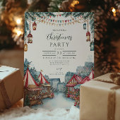 Cartes Pour Fêtes Annuelles Festif Village d'hiver Noël