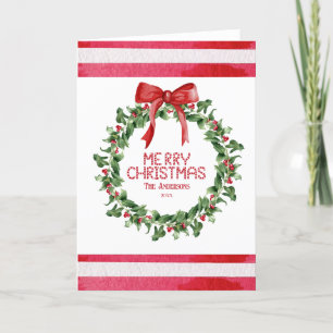 Cartes Pour Fêtes Annuelles Festif Wreath Red Boq Coquette Festive Noël