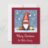 Cartes Pour Fêtes Annuelles Festin de Noël cosy gnome en déguisement (Devant)