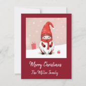 Cartes Pour Fêtes Annuelles Festin de Noël cosy gnome en déguisement (Devant)