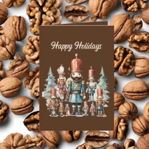 Cartes Pour Fêtes Annuelles Festin Noël aquarelle noisette ajouter du texte