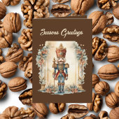 Cartes Pour Fêtes Annuelles Festin Noël aquarelle noisette ajouter du texte