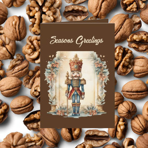 Cartes Pour Fêtes Annuelles Festin Noël aquarelle noisette ajouter du texte