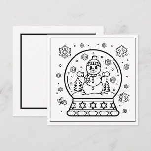 Cartes Pour Fêtes Annuelles Festin Noël coloriage neige neiger