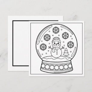 Cartes Pour Fêtes Annuelles Festin Noël coloriage neige neiger